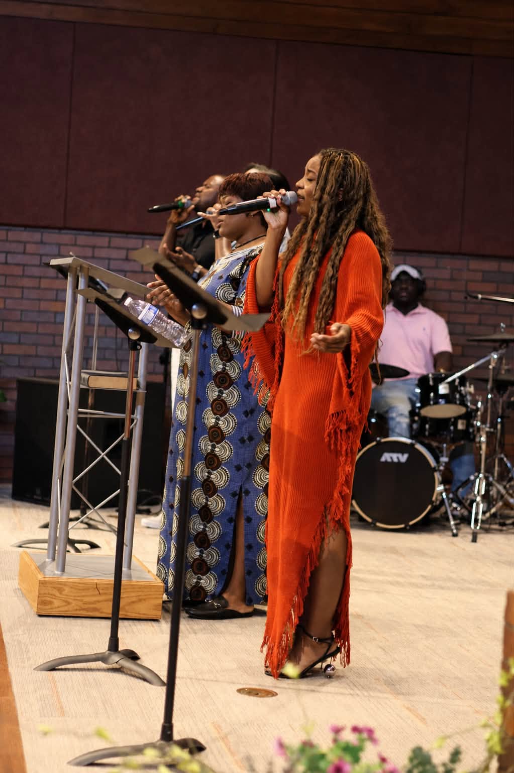 Worship team leading the congregation at Valley of Oaks Church