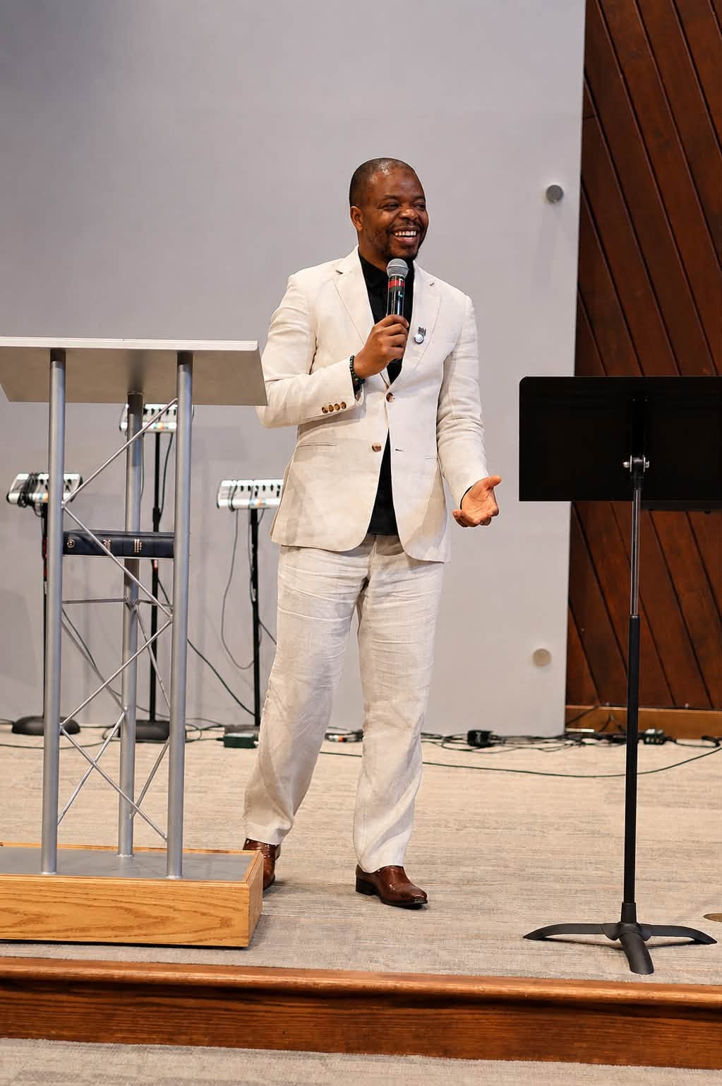 Pastor sharing the message at Valley of Oaks Church