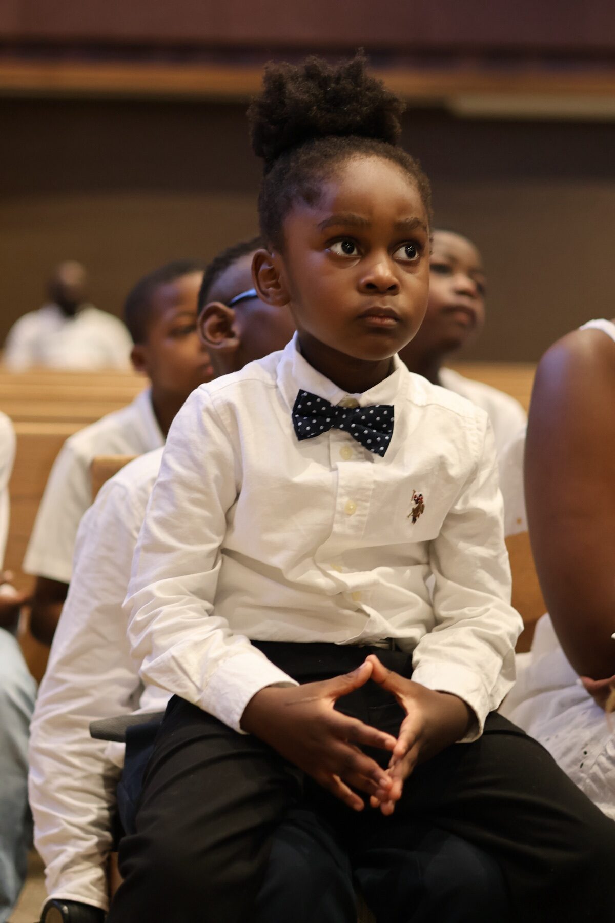 Young boy attending service at Valley of Oaks Church