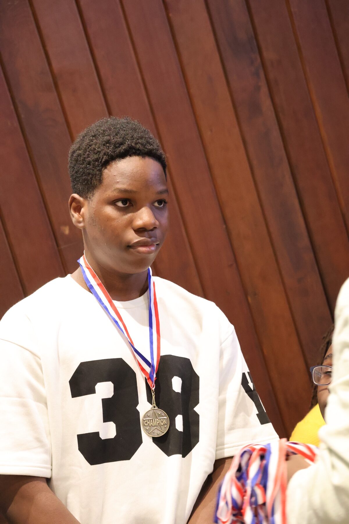 Young man receiving recognition at Valley of Oaks Church